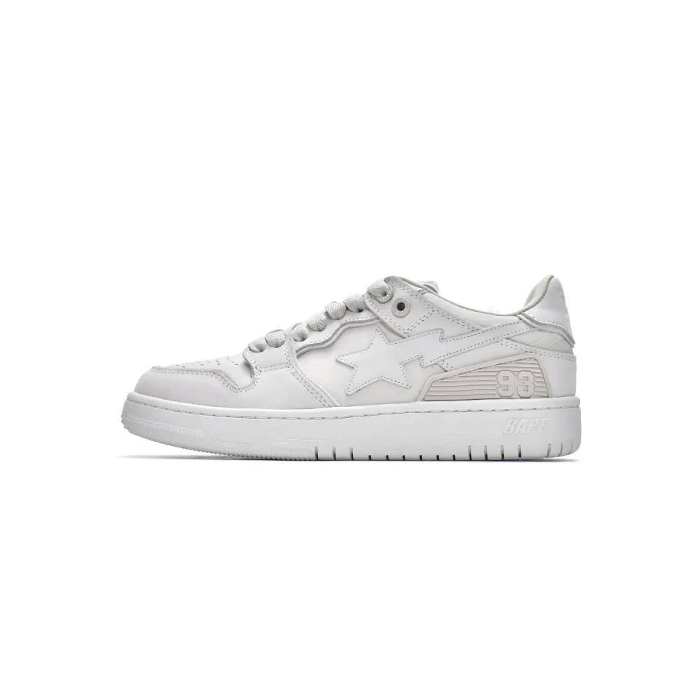 PKGoden A Bathing Ape Bape SK8 Sta Triple White 1H80-291-009