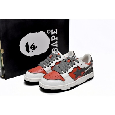 PKGoden A Bathing Ape Bape SK8 Sta White Red 1H80191017-RED 02