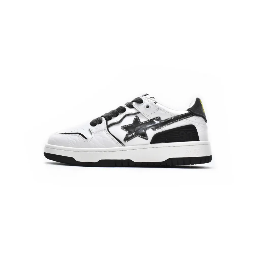 PKGoden A Bathing Ape Bape SK8 Sta White Silver 001FWH801020_WHT_A