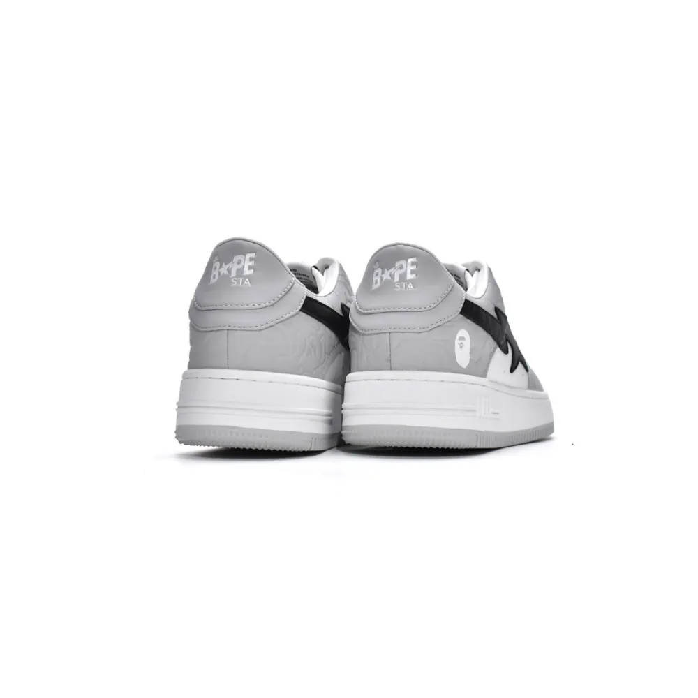 PKGoden A Bathing Ape Bape Sta Low Grey Black 1H70-291-002