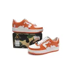 PKGoden A Bathing Ape Bape Sta Patent Leather Orange White 1I70-191-002