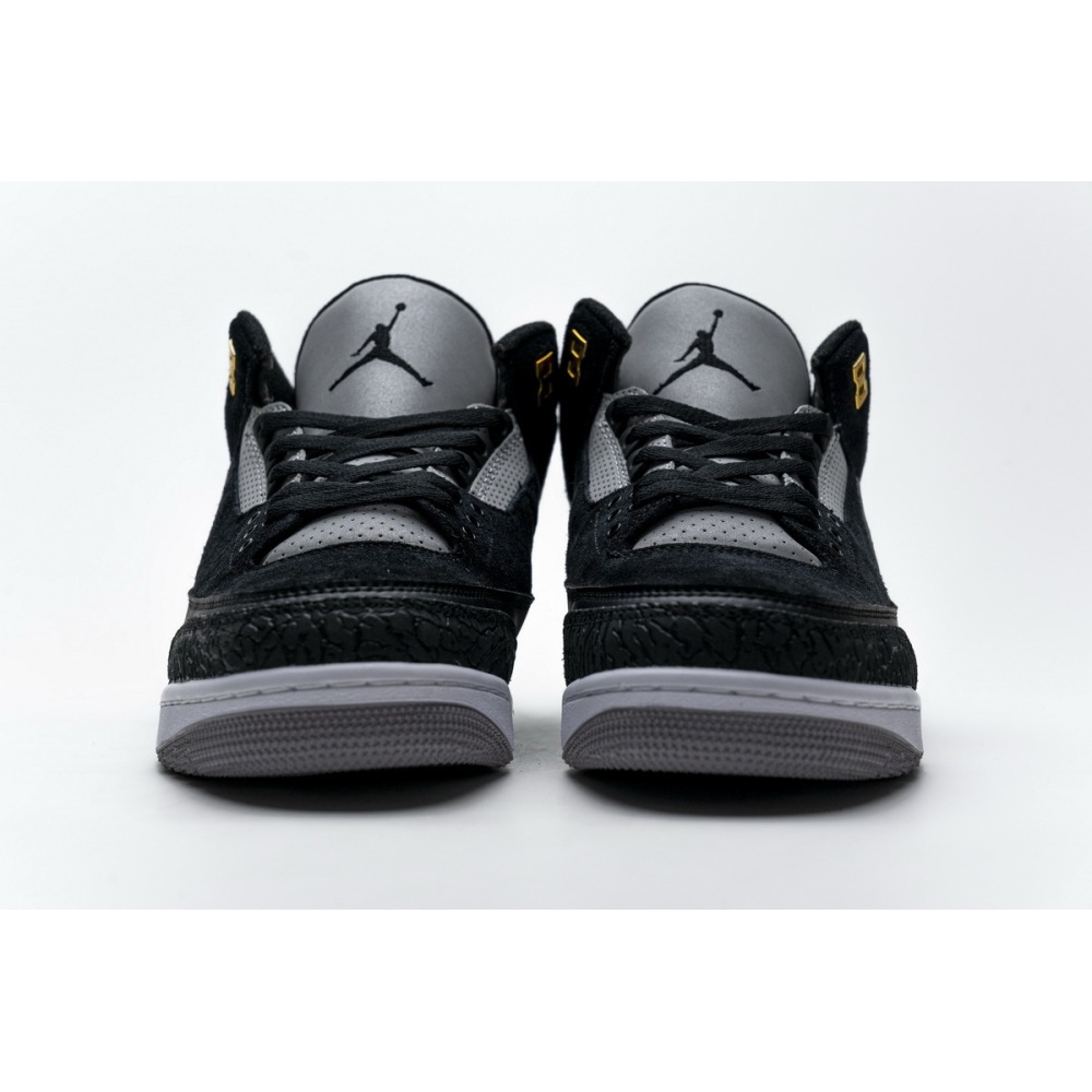 PKGoden Air Jordan 3 Retro Tinker Black Cement Gold CK4348-007