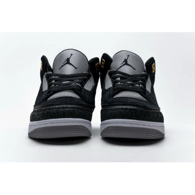 PKGoden Air Jordan 3 Retro Tinker Black Cement Gold CK4348-007 02
