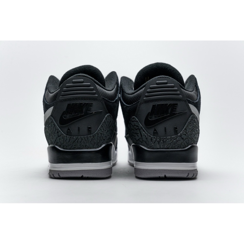 PKGoden Air Jordan 3 Retro Tinker Black Cement Gold CK4348-007