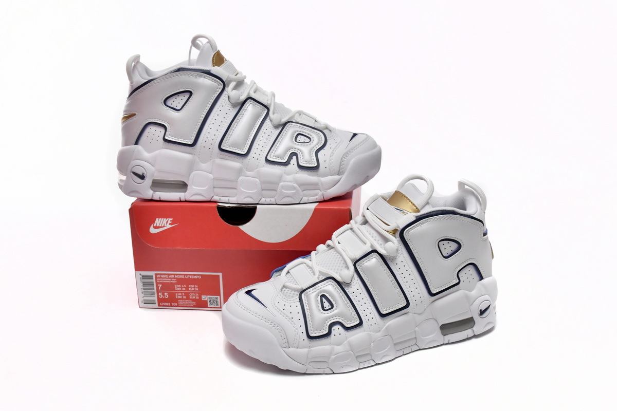PKGoden Air More Uptempo White Midnight Navy 415082-109