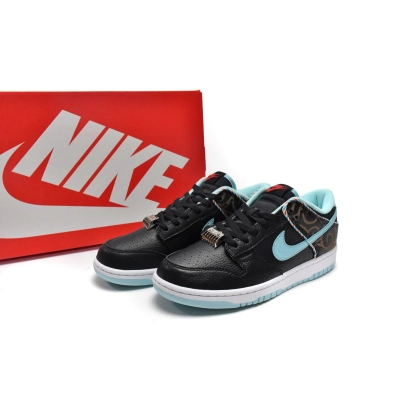 PKGoden Dunk Low SE Barber Shop Black DH7614-001 02