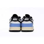 PKGoden Dunk Low Strap Black and White Blue DD1391-100