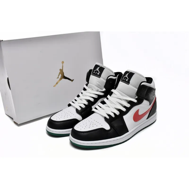 PKGoden Jordan 1 Mid Alternate Swooshes Red Yellow BQ6472-063