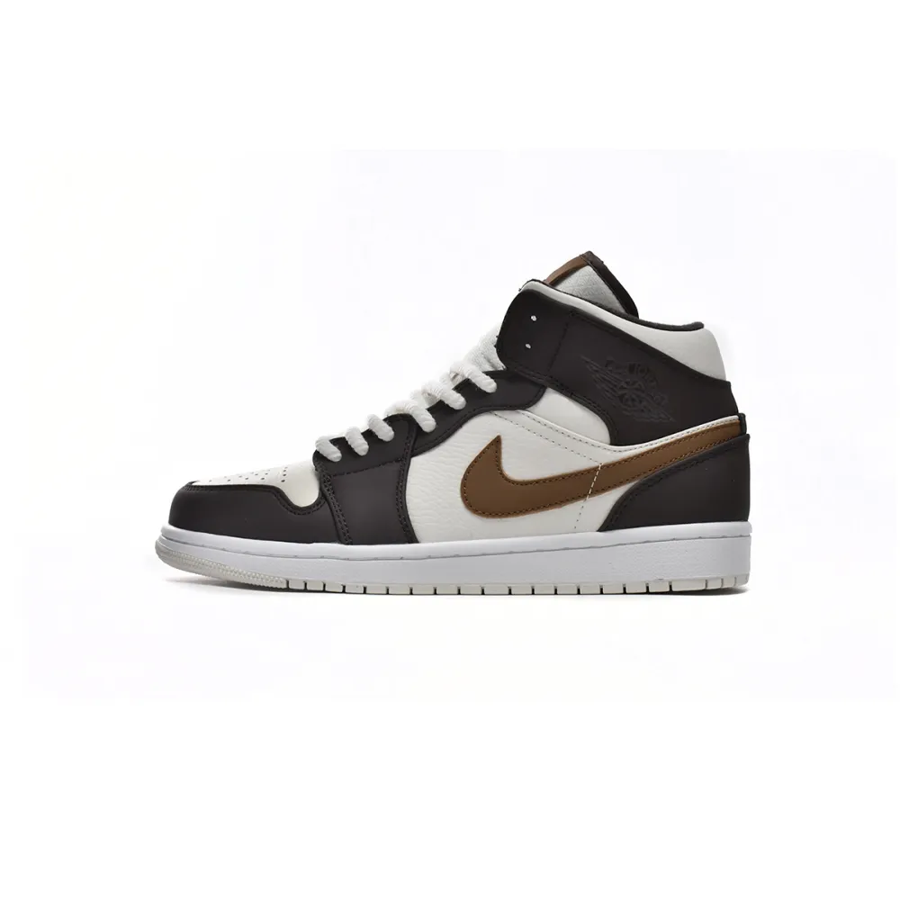 PKGoden Jordan 1 Mid SE Brown Basalt Oatmeal  DO6699-200