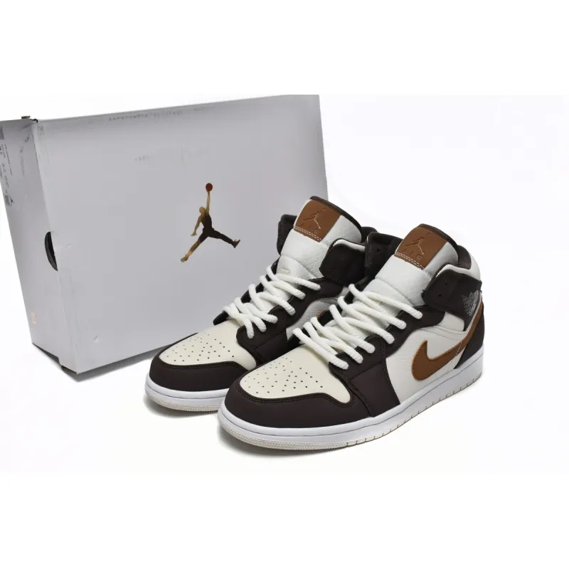 PKGoden Jordan 1 Mid SE Brown Basalt Oatmeal  DO6699-200
