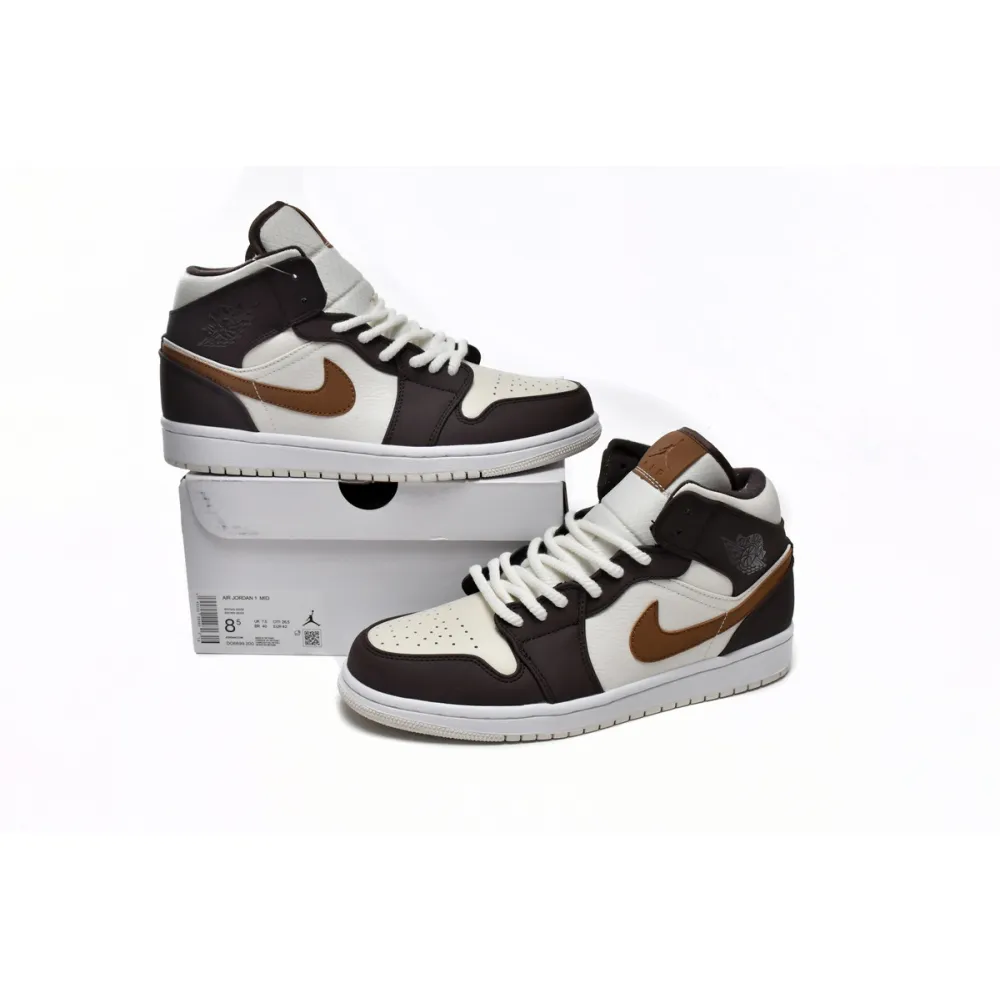 PKGoden Jordan 1 Mid SE Brown Basalt Oatmeal  DO6699-200