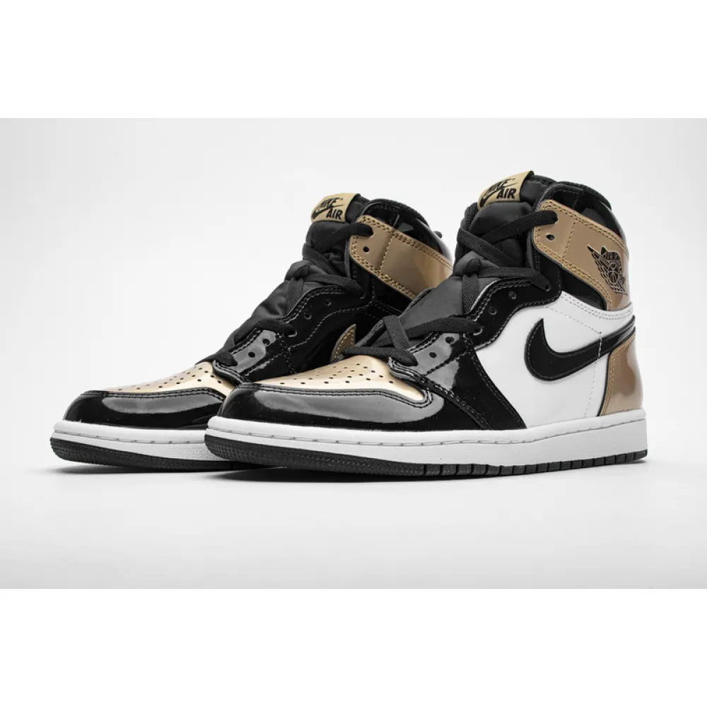 PKGoden Jordan 1 Retro High NRG Patent Gold Toe 861428-007