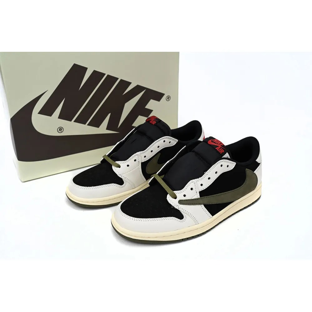 PKGoden Jordan 1 Retro Low OG SP Travis Scott Olive DZ4137-106
