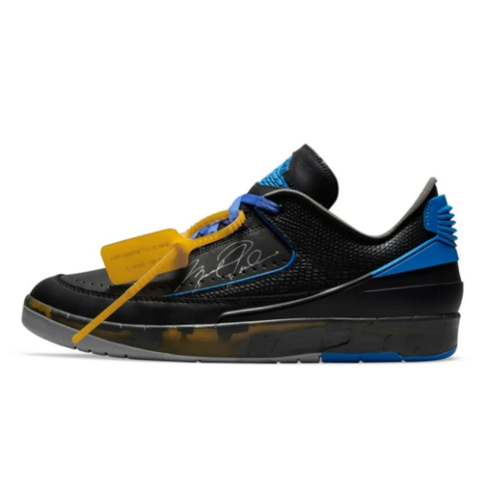 PKGoden Jordan 2 Retro Low SP Off-White Black Blue DJ4375-004