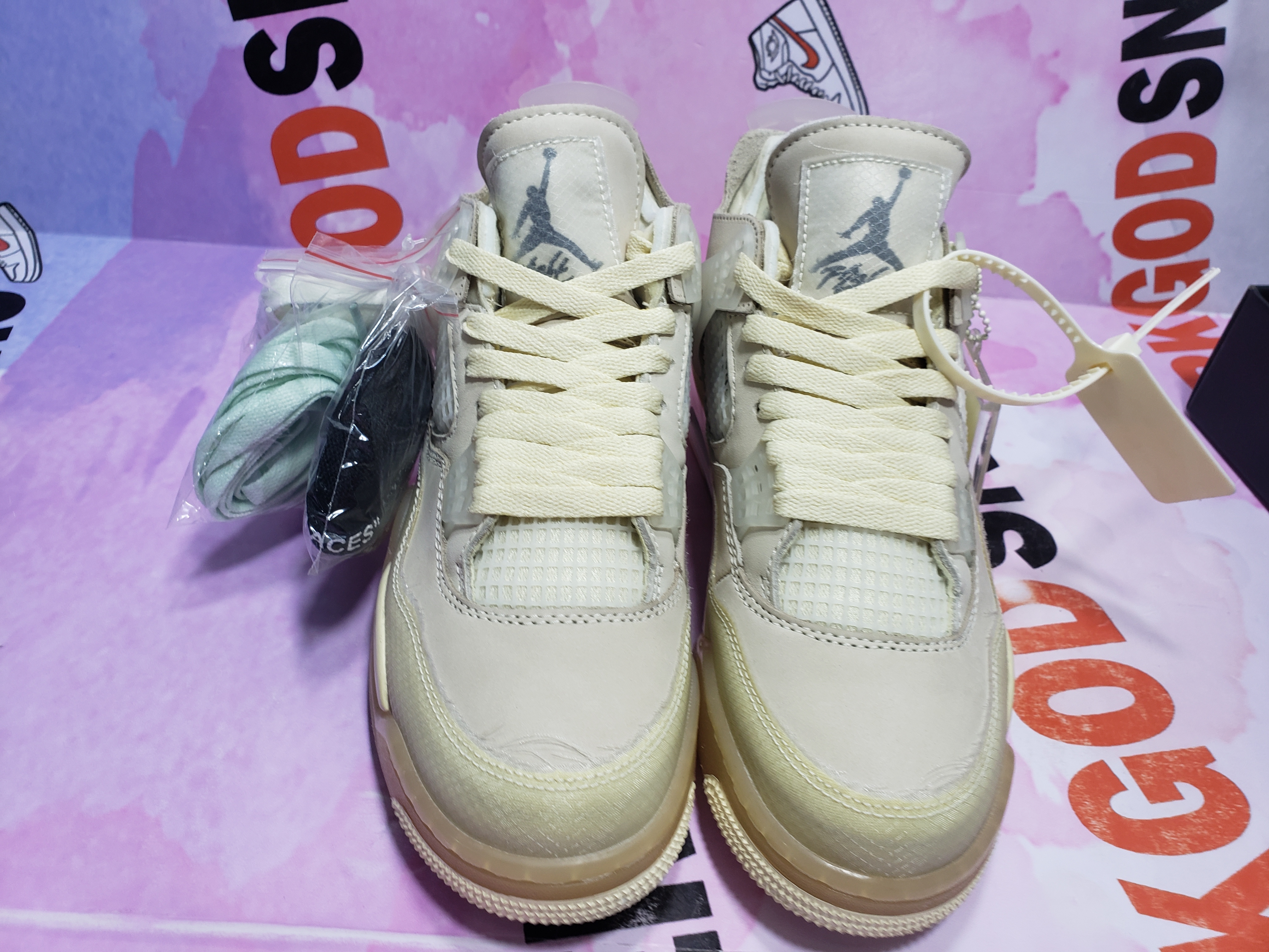 PKGoden Jordan 4 Retro Off-White Sail (W) CV9388-100