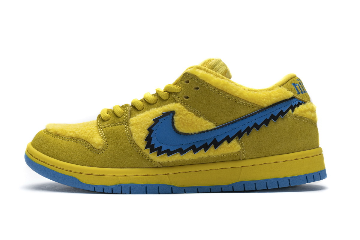 PKGoden SB Dunk Low Grateful Dead Bears Opti Yellow CJ5378-700