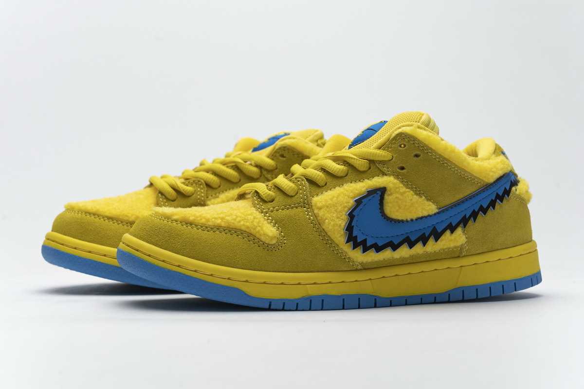 PKGoden SB Dunk Low Grateful Dead Bears Opti Yellow CJ5378-700