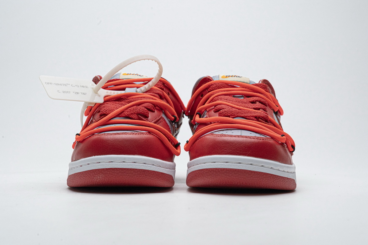 PKGoden SB Dunk Low Off-White University Red CT0856-600