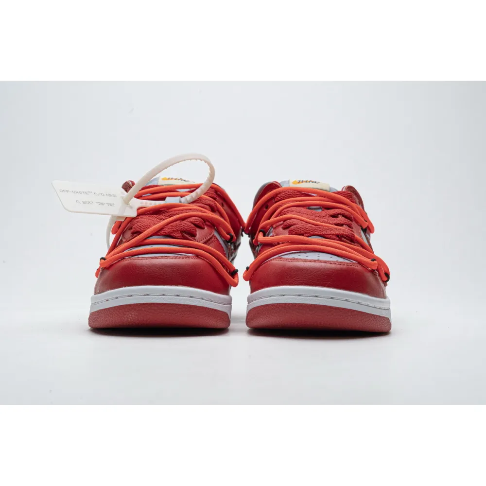 PKGoden SB Dunk Low Off-White University Red CT0856-600