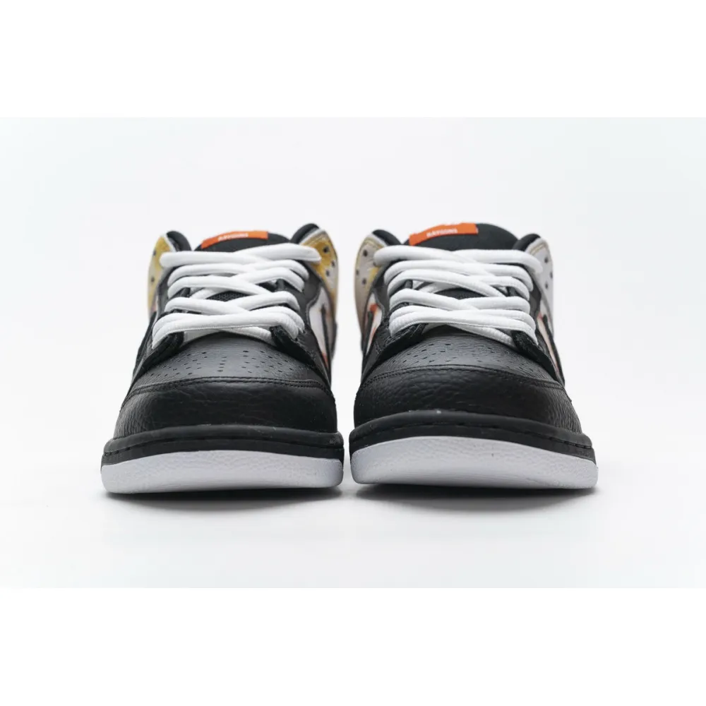 PKGoden SB Dunk Low Raygun Tie-Dye Black BQ6832-001