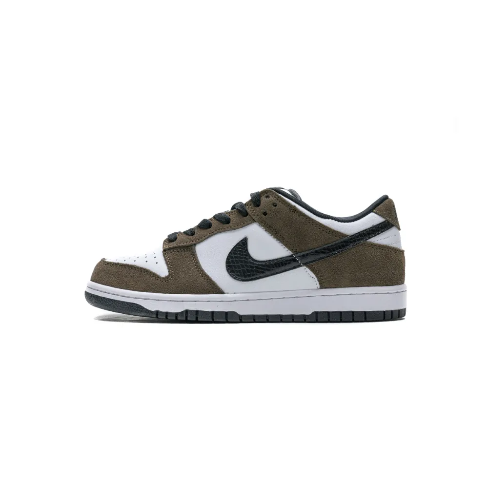 PKGoden SB Dunk Low White Black Trail End Brown 304292-102