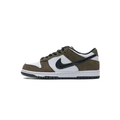 PKGoden SB Dunk Low White Black Trail End Brown 304292-102 01