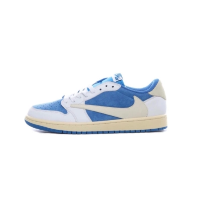 PKGoden Travis Scott x Fragment x Air Jordan 1 Low  UNC Blue 01