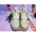 【Free Shipping】PKGoden Jordan 4 Retro Off-White Sail (W) CV9388-100