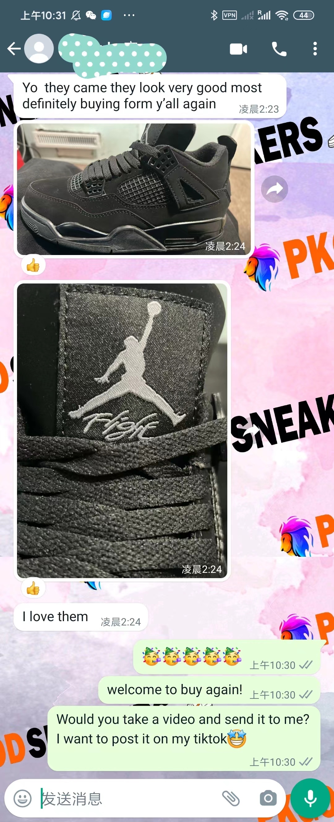  PKGoden Jordan 4 Retro Black Cat (2020) CU1110-010