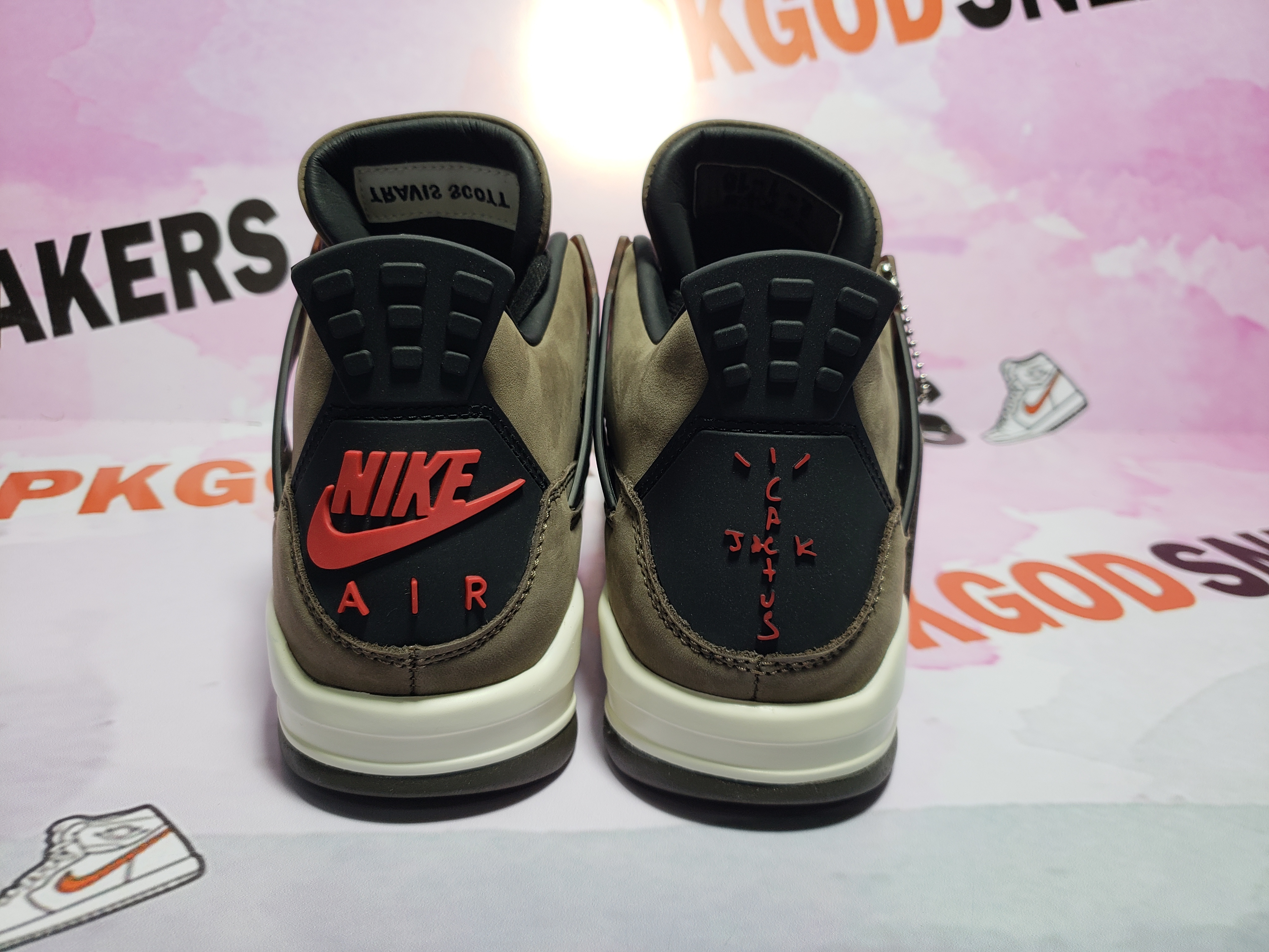 PKGoden Jordan 4 Retro Travis Scott Brown AJ4-882335