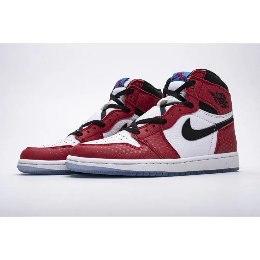 PKGoden Jordan 1 Retro High Spider-Man Origin Story 555088-602
