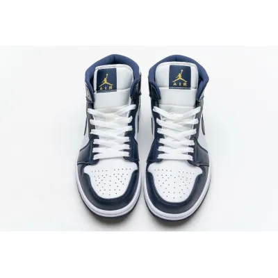 og Jordan 1 Mid White Metallic Gold Obsidian 554724-174 02