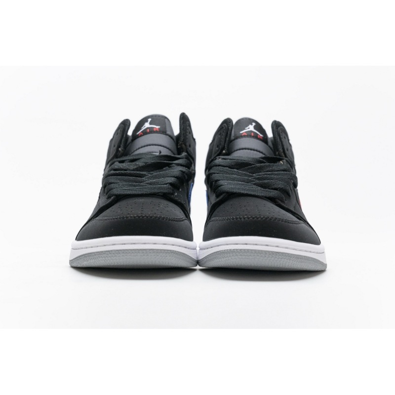 BoostMasterLin Jordan 1 Mid Multi-Color Swoosh Black (GS) 554725-065
