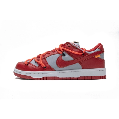 og SB Dunk Low Off-White University Red CT0856-600 01