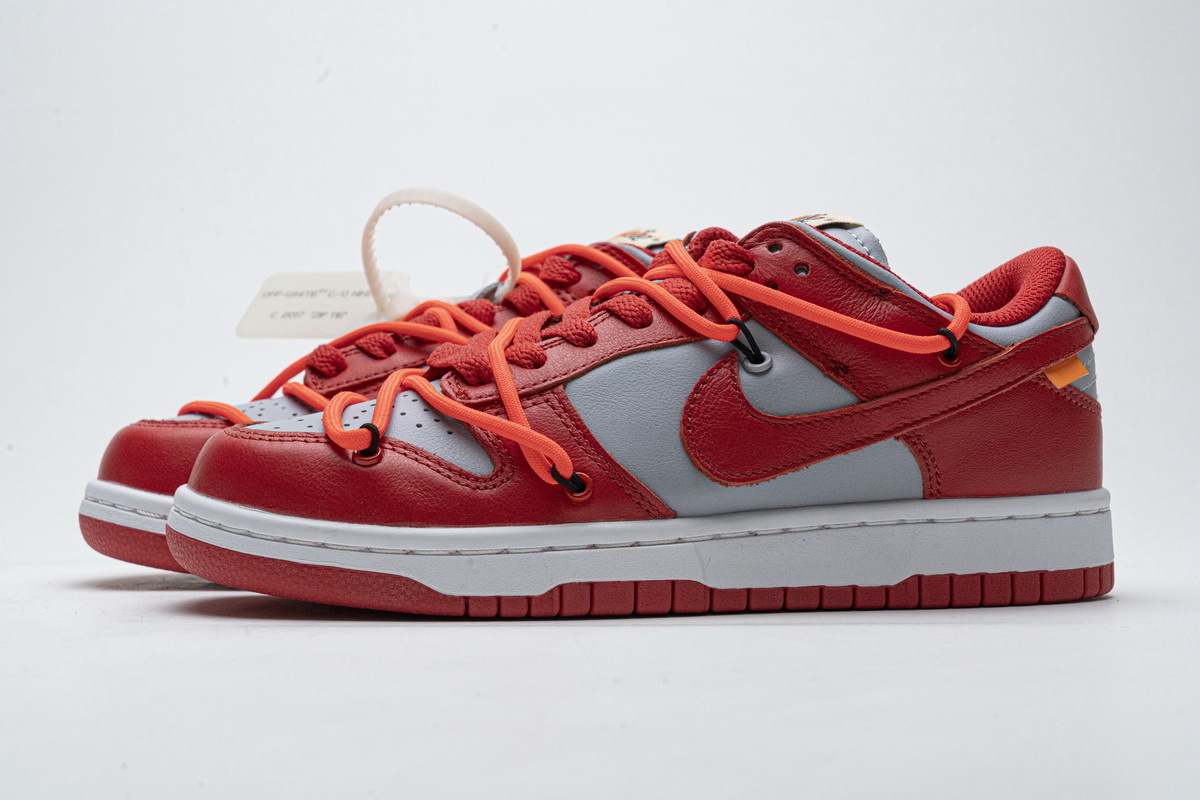 og SB Dunk Low Off-White University Red CT0856-600