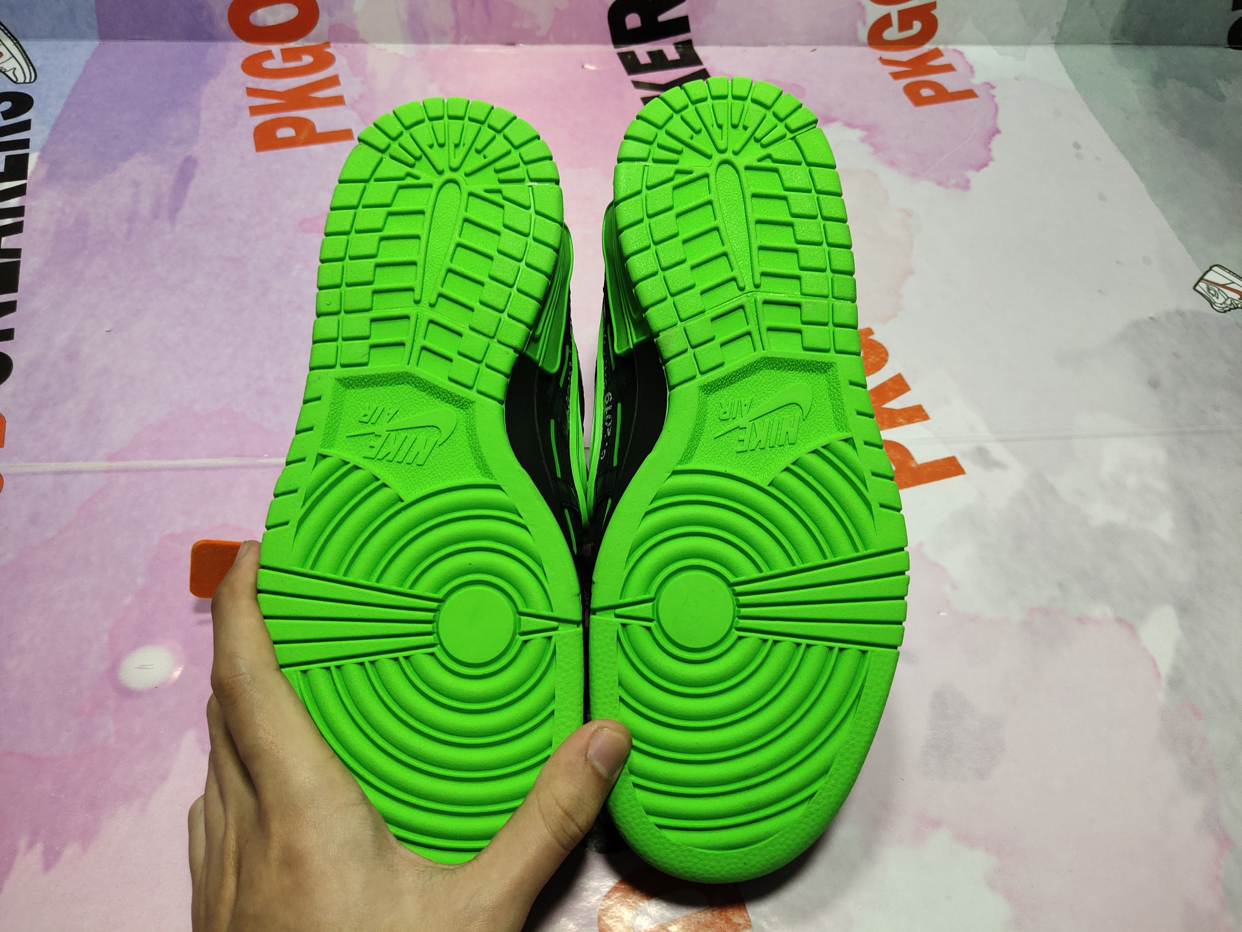 PKGoden Air Rubber Dunk Off-White Green Strike CU6015-001