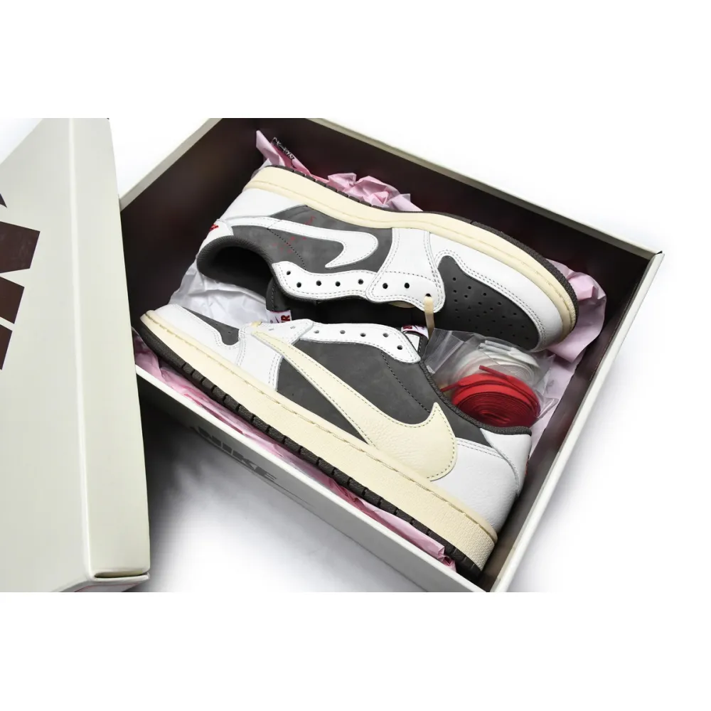 PKGoden Jordan 1 Low White Brown Barb x Travis Scott DM7866-162