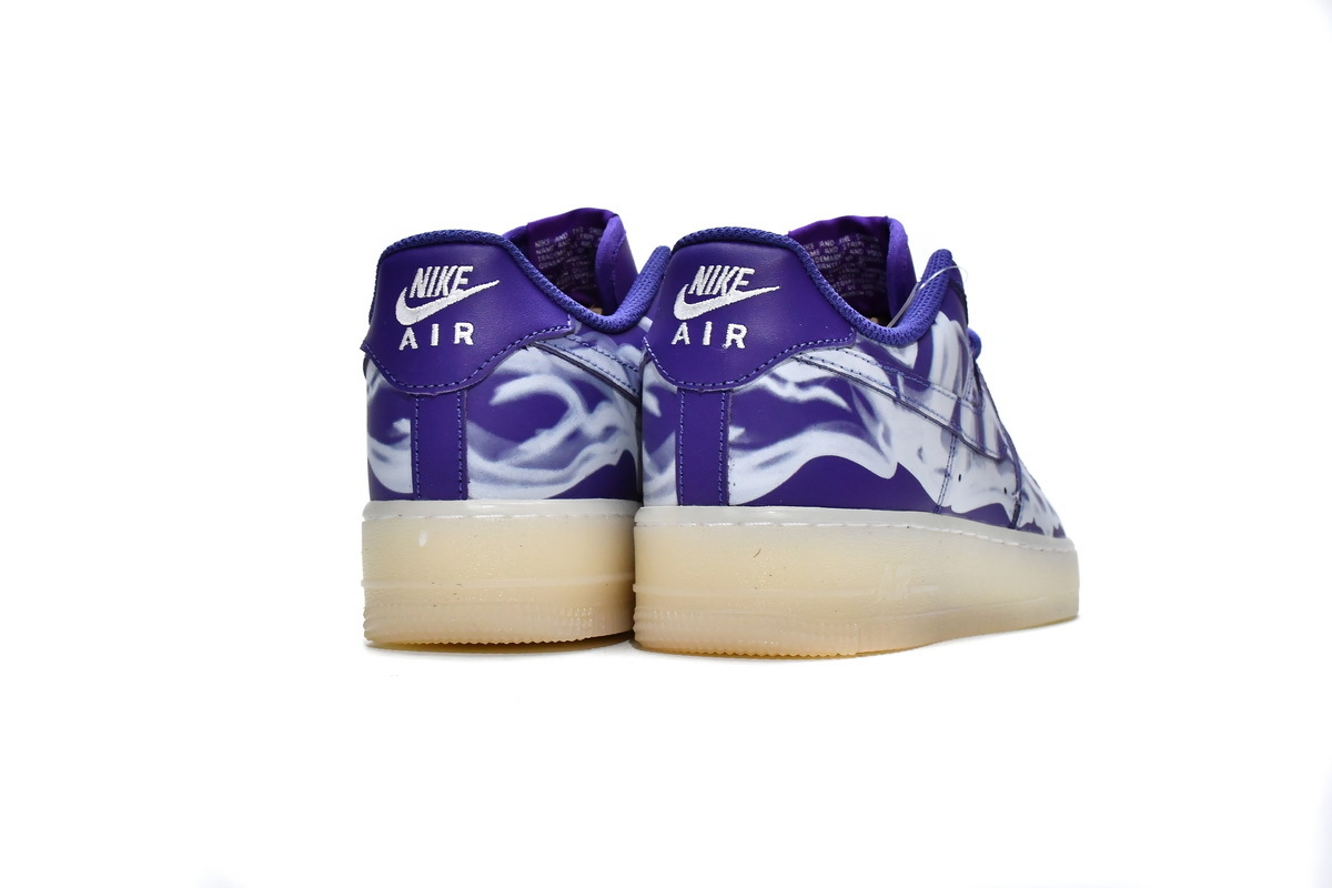 PKGoden Air Force 1 Low '07 QS Purple Skeleton Halloween CU8067-500