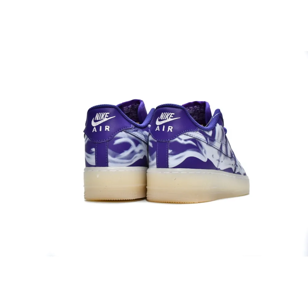 PKGoden Air Force 1 Low '07 QS Purple Skeleton Halloween CU8067-500