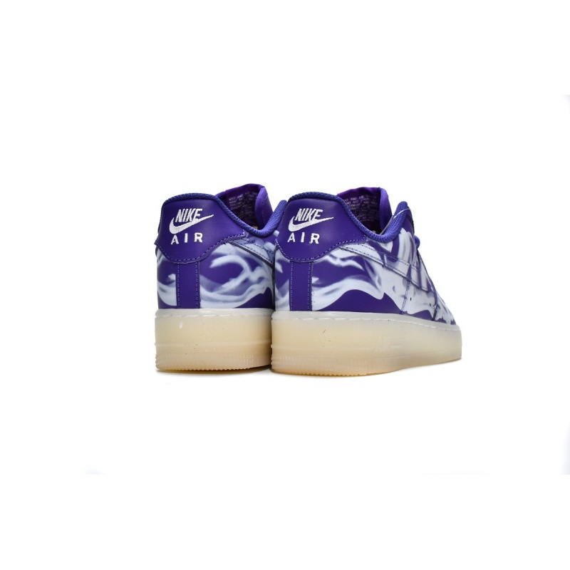 PKGoden Air Force 1 Low '07 QS Purple Skeleton Halloween CU8067-500