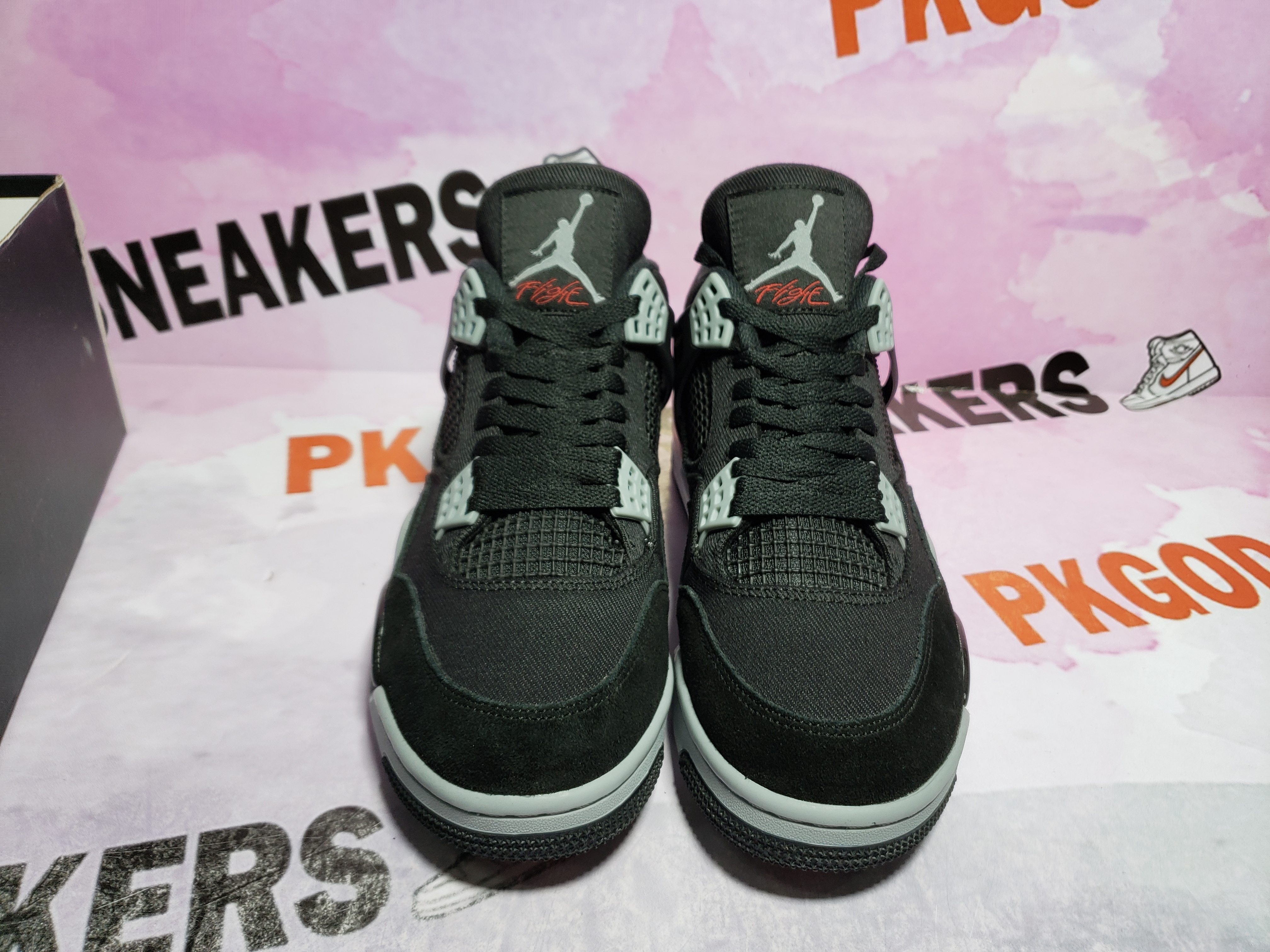 PKGoden Jordan 4 Retro Black Canvas DH7138-006