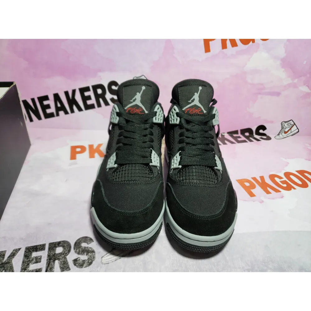 PKGoden Jordan 4 Retro Black Canvas DH7138-006