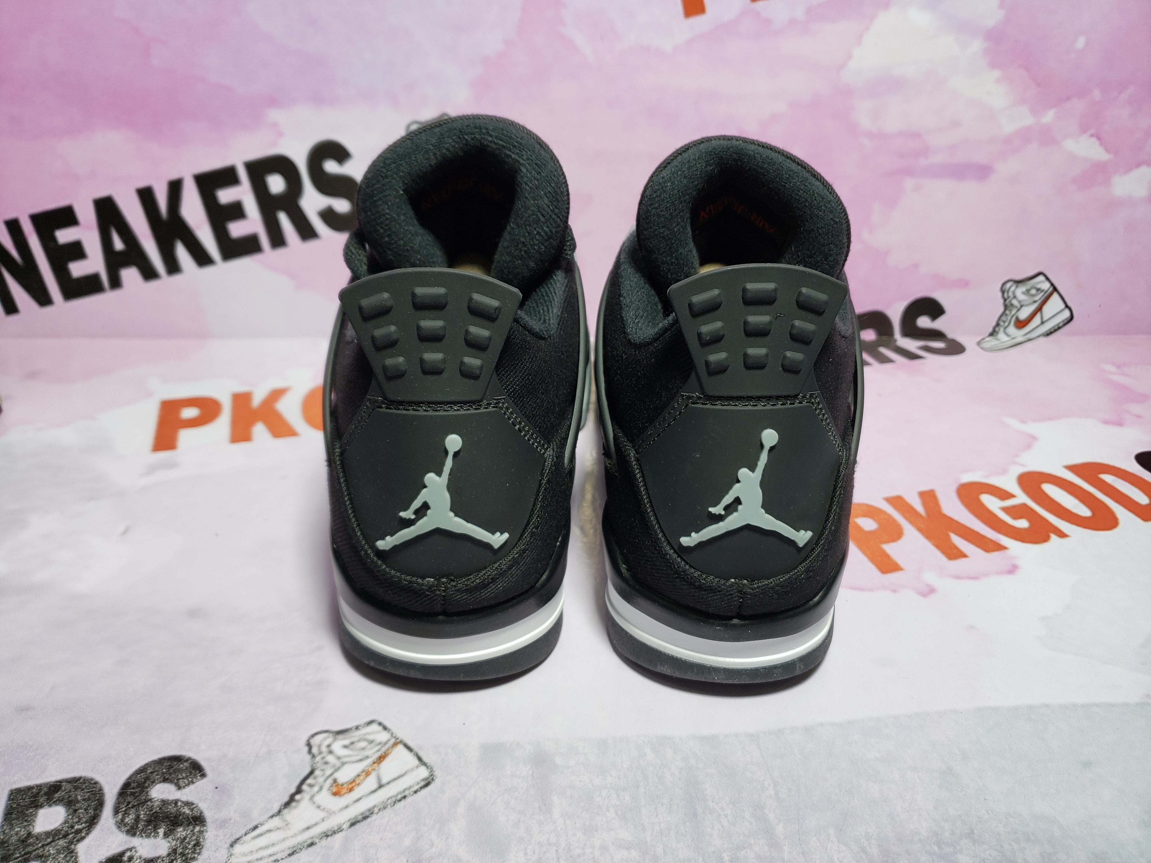 PKGoden Jordan 4 Retro Black Canvas DH7138-006