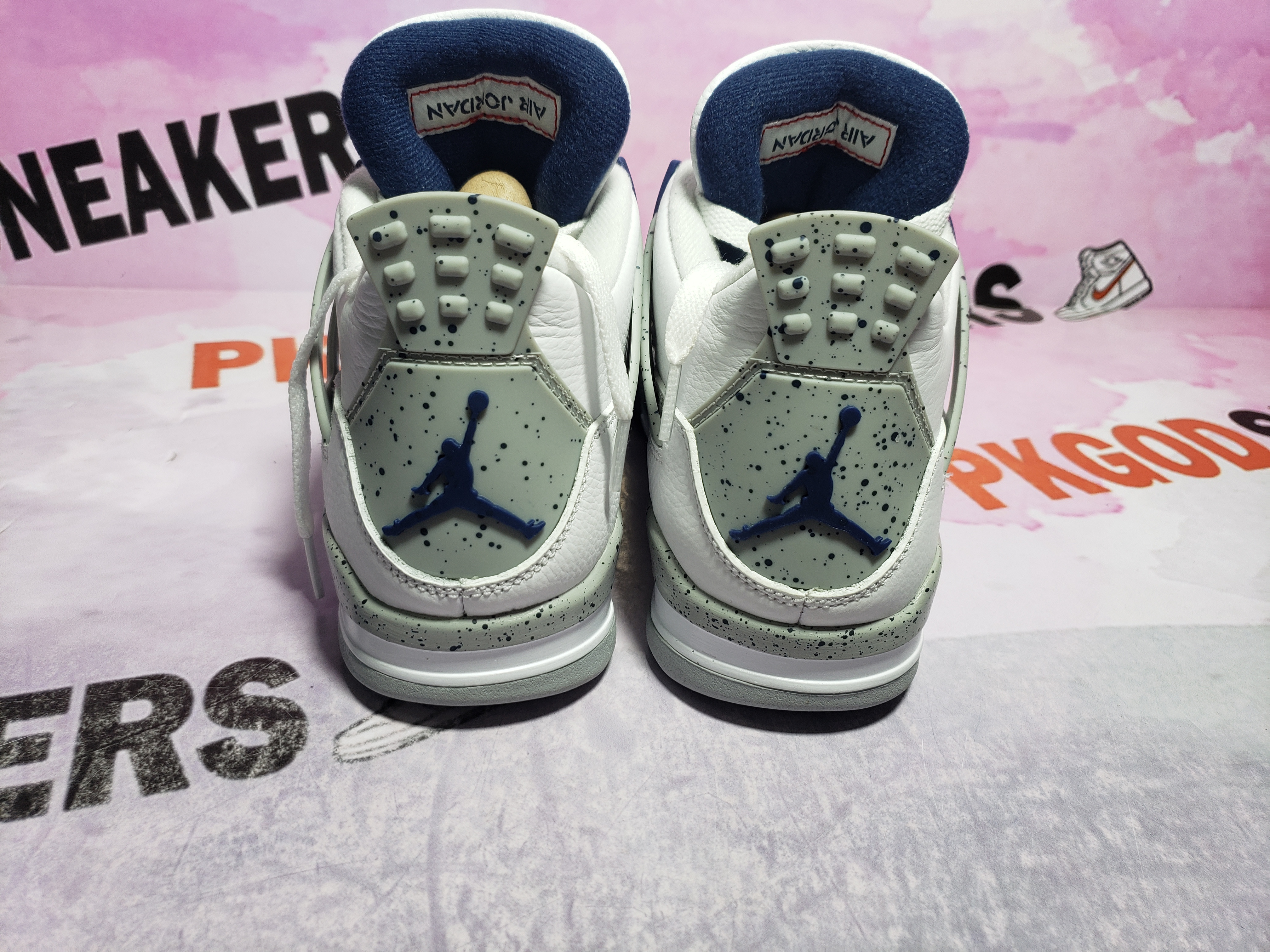 【Flash Sales】PKGoden Jordan 4 Retro White Midnight Navy DH6927-140