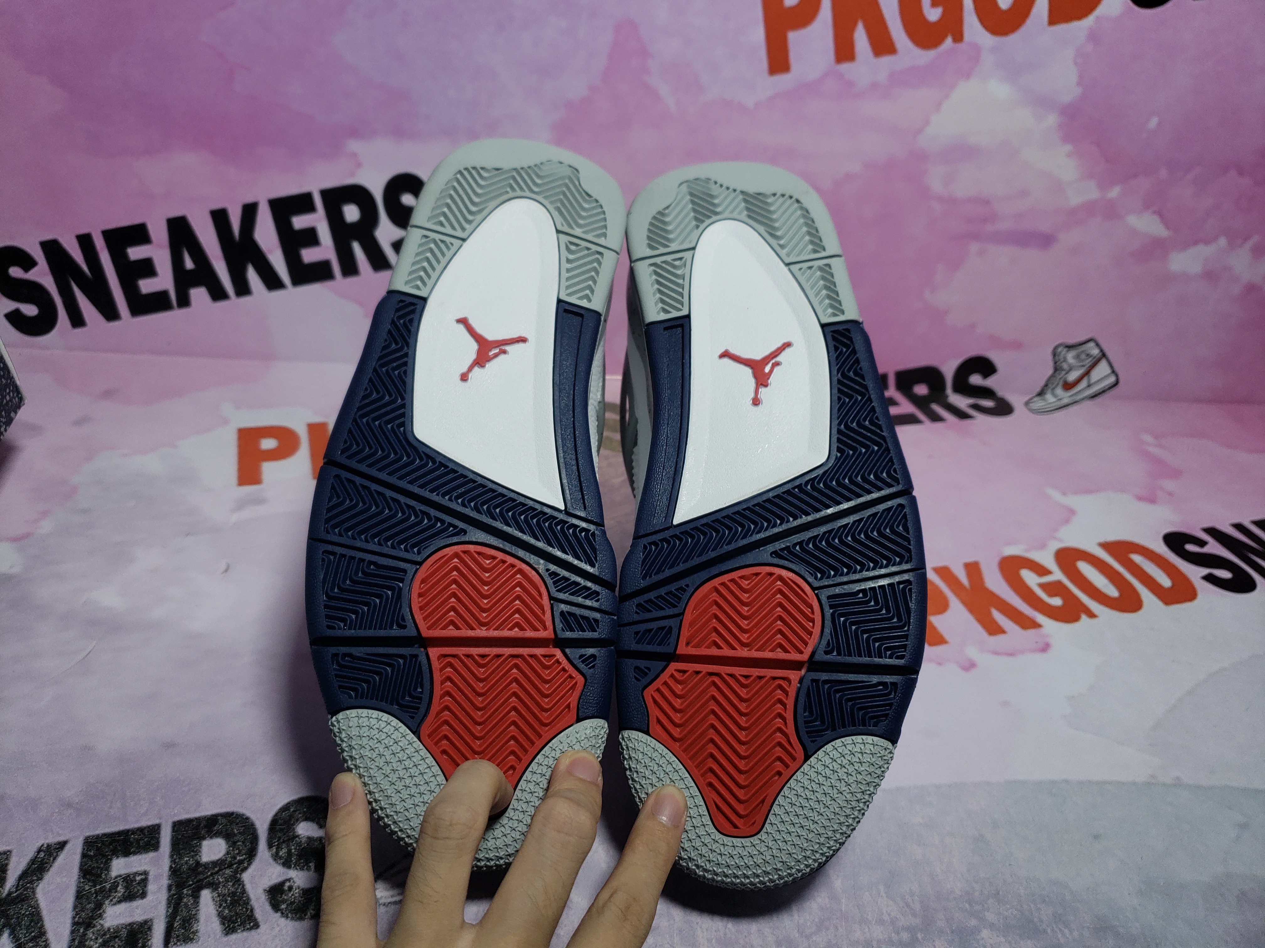 【Flash Sales】PKGoden Jordan 4 Retro White Midnight Navy DH6927-140