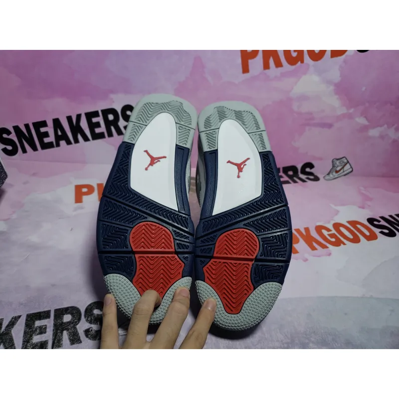【Flash Sales】PKGoden Jordan 4 Retro White Midnight Navy DH6927-140