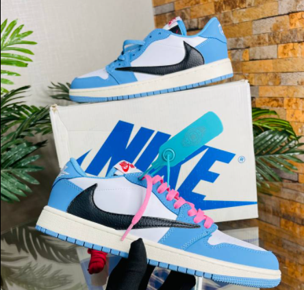 PKGoden Jordan 1 Low x Travis Scott Unc Blue
