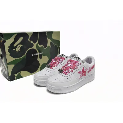 PKGoden A Bathing Ape Bape Sta Low White Red Camouflage 1H20-191-045 02