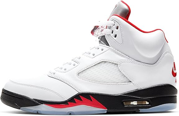 Jordan Mens Air 5 Retro DA1911 102 Fire Red Silver Tongue 2020 - Size 10.5
