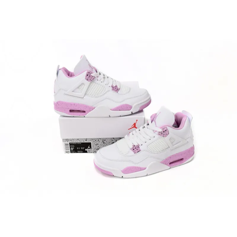【Free Shipping】 PKGoden Jordan 4 White Pink CT8527-116